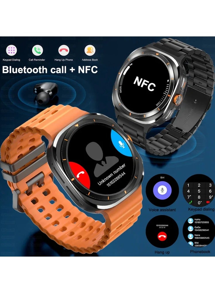 For Samsung Galaxy Watch 7 Ultra New GPS Track Smart Watch Men AMOLED Always Display Clock BT Talk NFC Sport Smartwatches Women