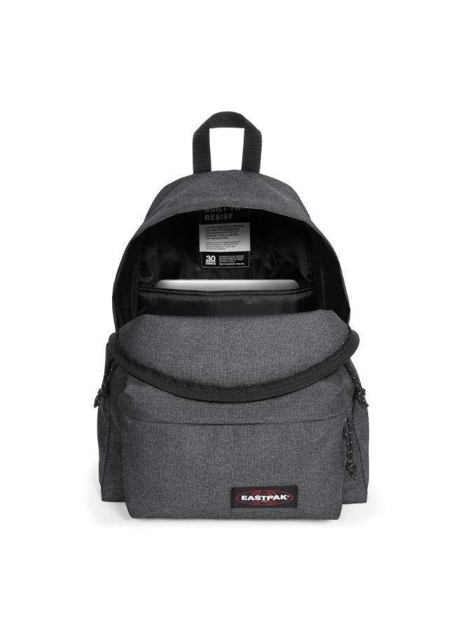 Eastpak Day Pak'R Black Denim Medium backpack with bottle holder and laptop sleeve