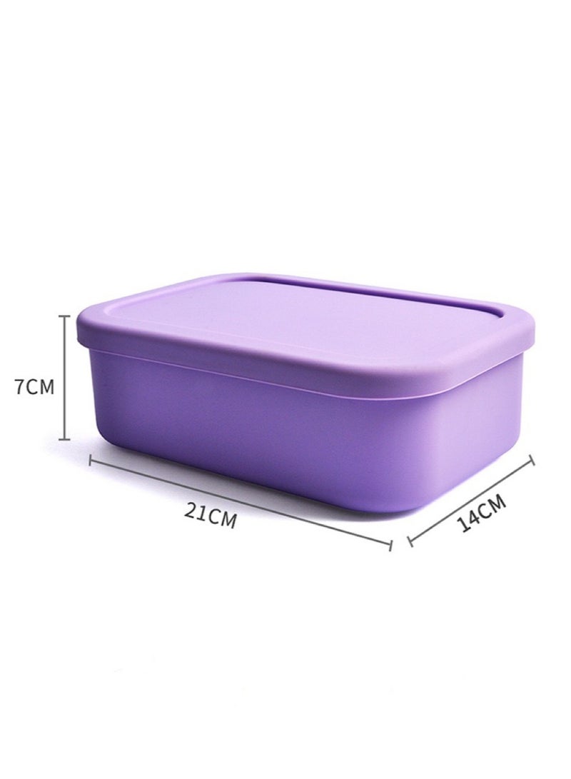 100% Food Grade Leak-Proof Silicone Colourful Bento Box Lunchbox, For Child And Adult, 3 Compartment, Choose from 2 Colors, BPA Free, Leak-proof, Portable