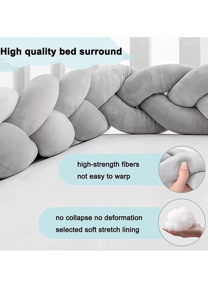 Cotton Cushion Soft Knot Pillow Knotted Cot Bumpers Bed Braid Pillows Cushion for Room Decor