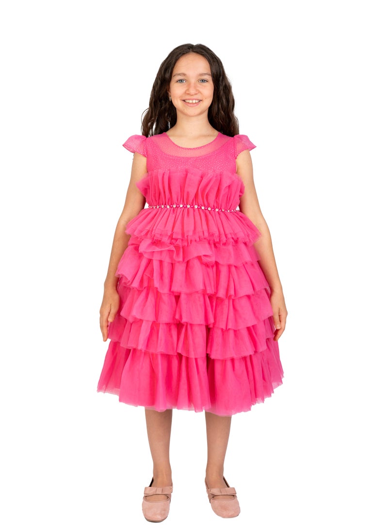 Magdalena Hot Pink short Party Dress -vip collection