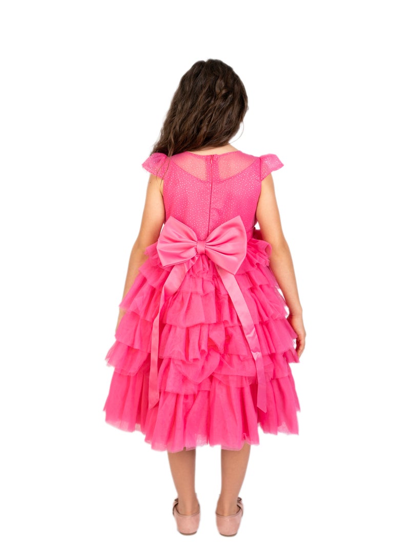 Magdalena Hot Pink short Party Dress -vip collection