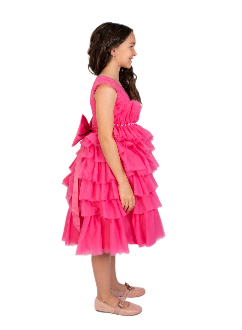 Magdalena Hot Pink short Party Dress -vip collection