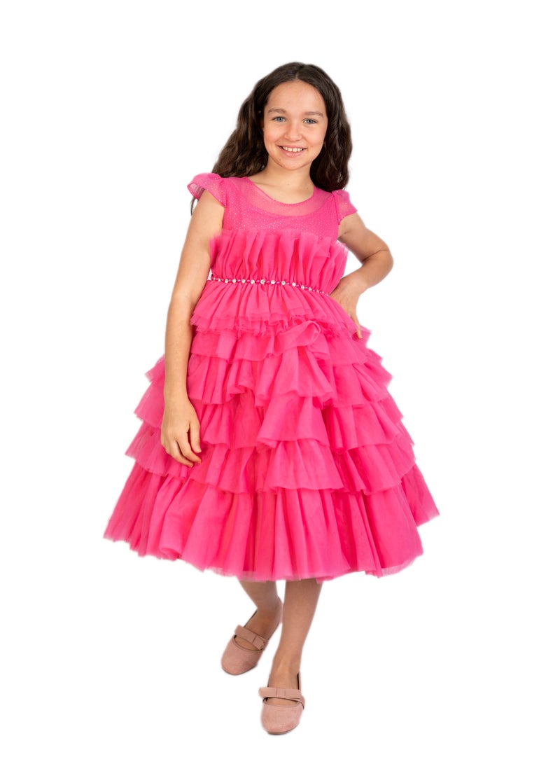 Magdalena Hot Pink short Party Dress -vip collection