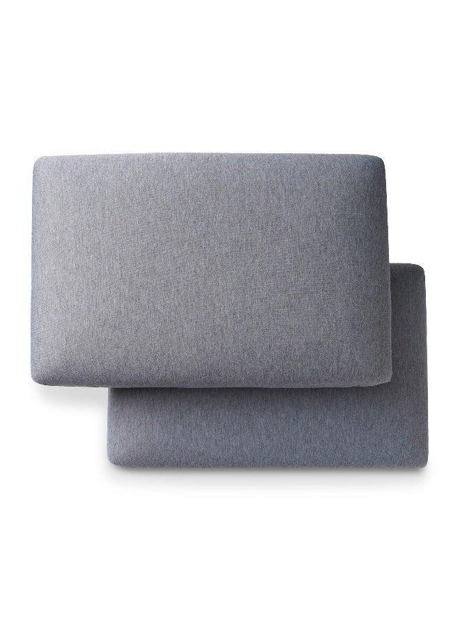 Embrace Twin Pack Memory Foam Pillow 36X56X12Cm - Grey