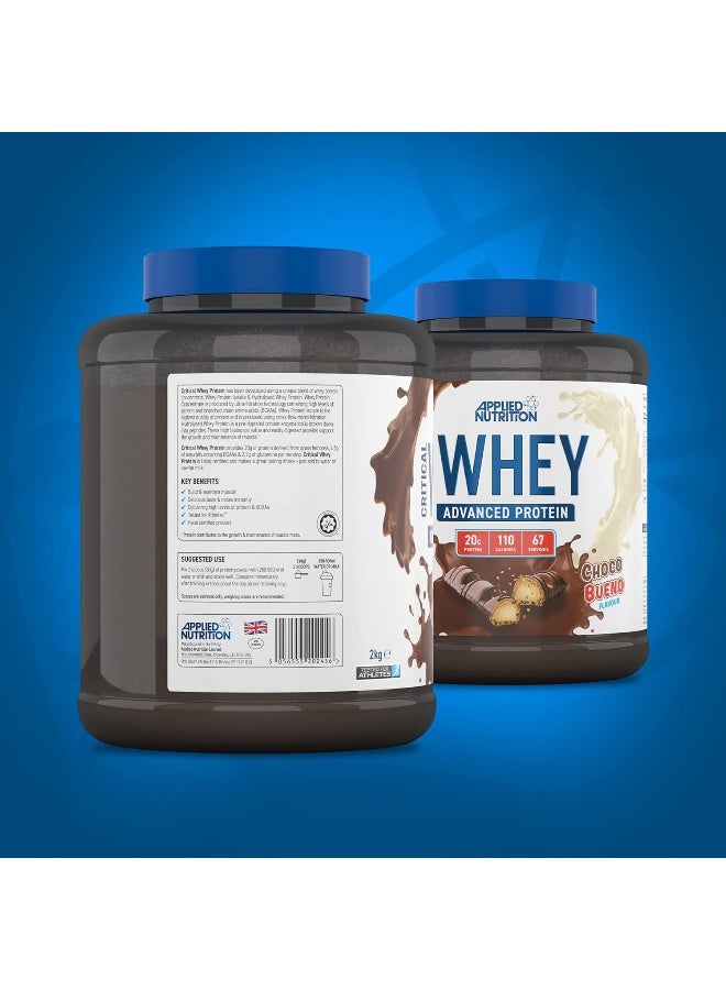 Whey Protein Powder Milkshake Muscle Building Supplement With Bcaas And Glutamine 2Kg 67 Servings 2Kg Choco Bueno