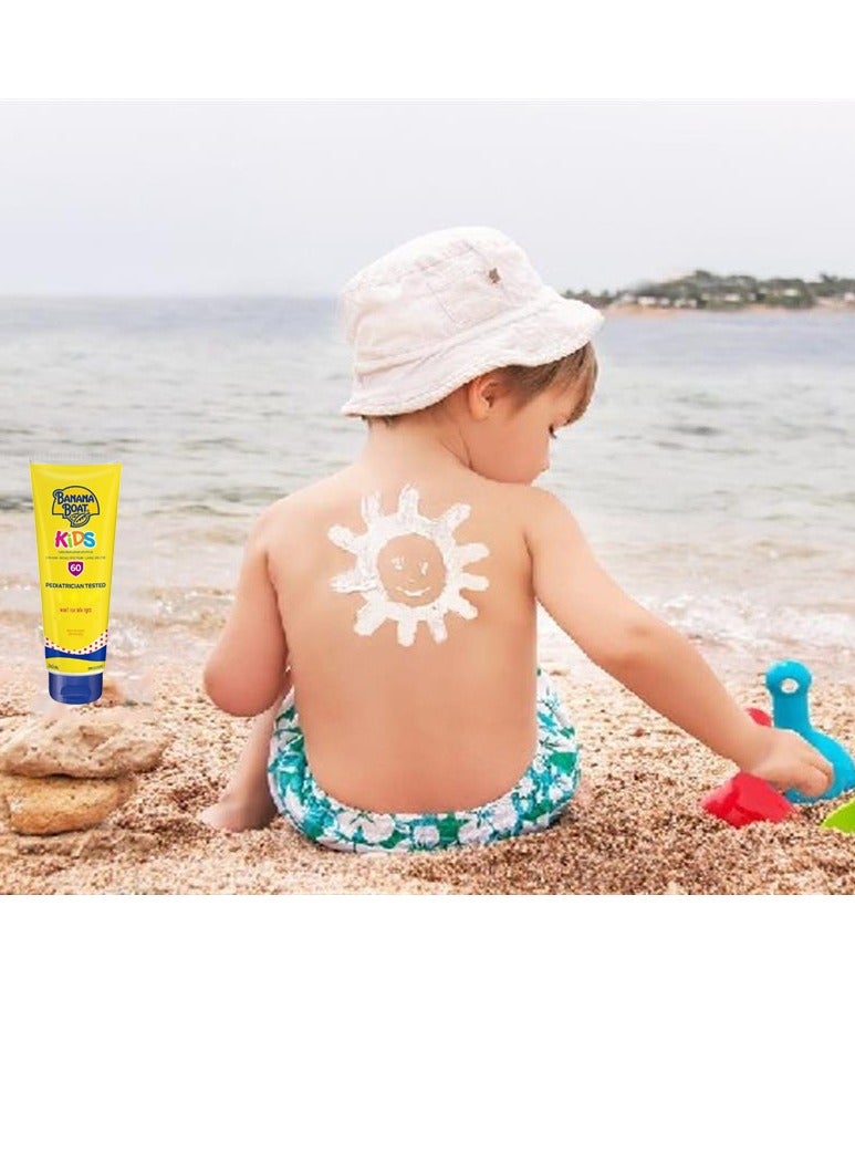 Water Resistant Kids Sunscreen Lotion SPF 60 With UVA/UVB Broad Spectrum 240ml