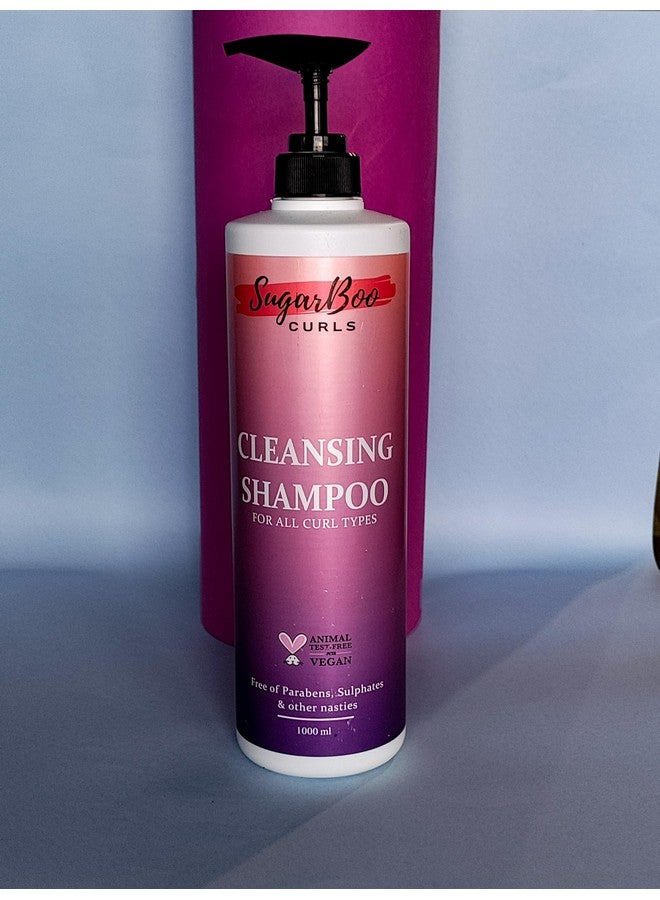 Curls Cleansing Shampoo (1000Ml) For Dry, Frizzy, Wavy, Curly Hair. Vegan & Cg Friendly. No Parabens, Sulphates & Other Nasties.