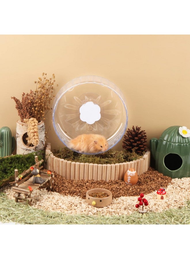 Super Silent Hamster Wheel Hamster Accessories Hamster Running Toys Small Animals Exercise Wheels Transparent 10.2 Inches