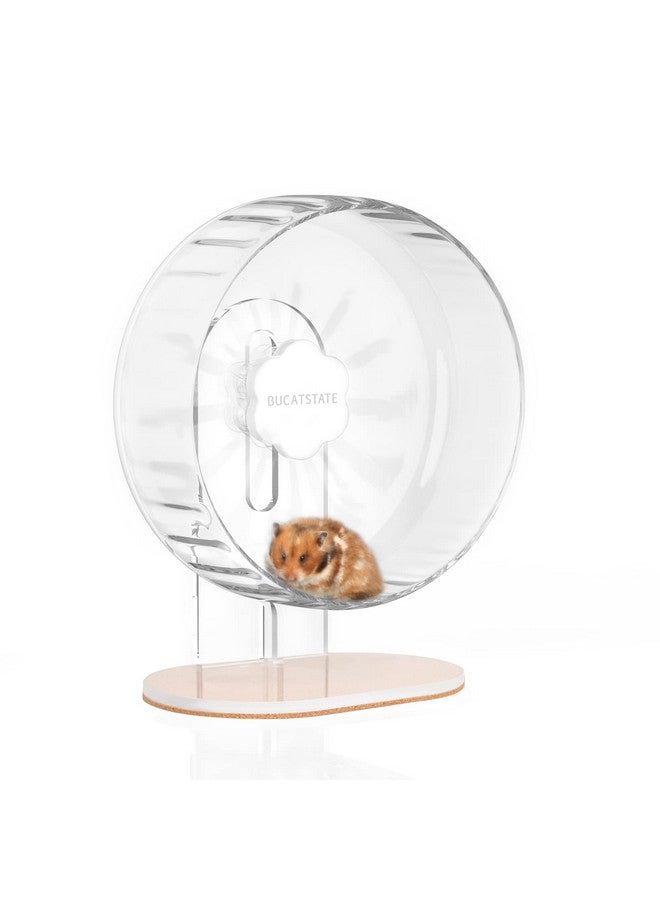 Super Silent Hamster Wheel Hamster Accessories Hamster Running Toys Small Animals Exercise Wheels Transparent 10.2 Inches