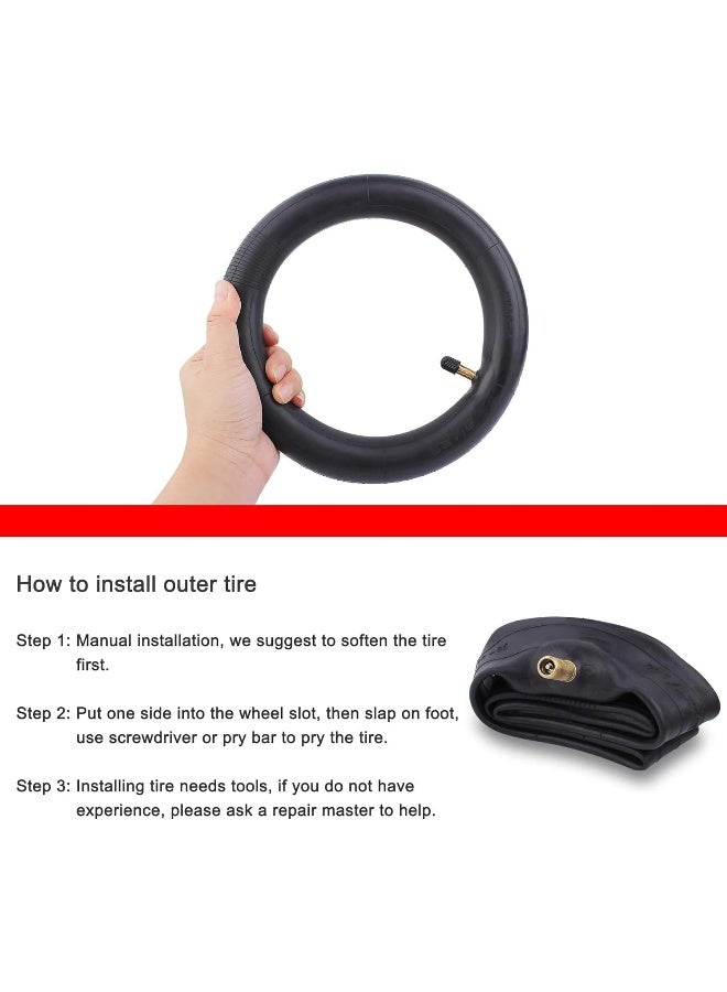 TOMALL 8.5 Inch Double Thickness Inner Tubes Tires Electric Scooter Rubber Tire 8 1/2x 2 Replacement Tyre for Xiaomi M365