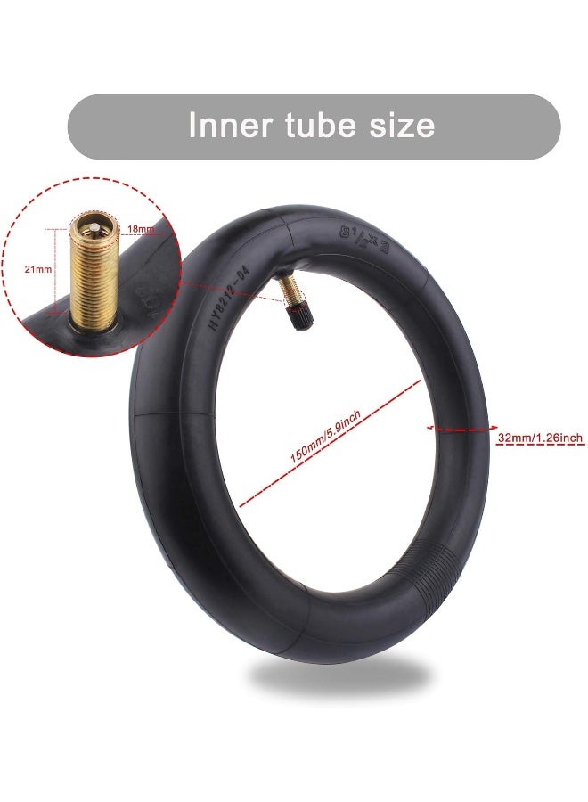 TOMALL 8.5 Inch Double Thickness Inner Tubes Tires Electric Scooter Rubber Tire 8 1/2x 2 Replacement Tyre for Xiaomi M365