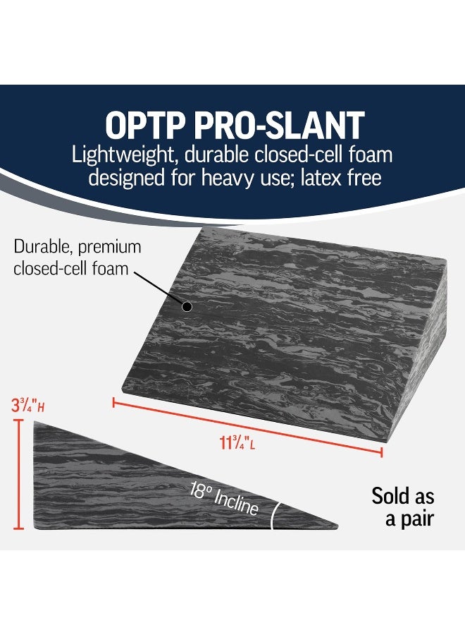 OPTP PRO-Slant – Professional Foam Incline Slant Boards for Calf, Ankle and Foot Stretching