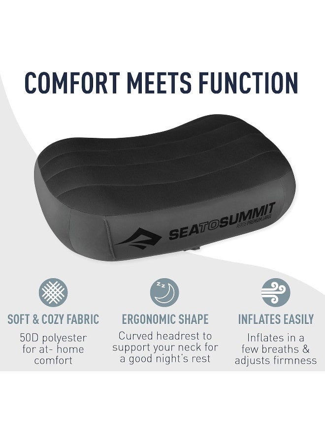Sea To Summit Aeros Premium Pillow, Navy Blue, Large