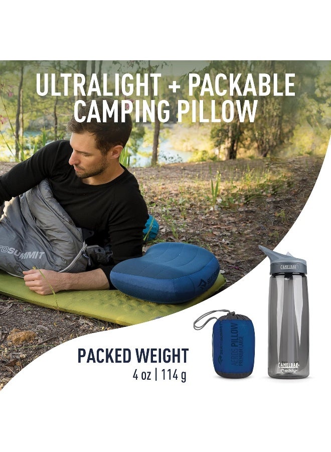 Sea To Summit Aeros Premium Pillow, Navy Blue, Large