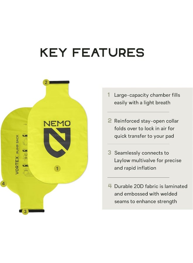 Nemo Vortex Pump Sack Sleeping Pad Pump