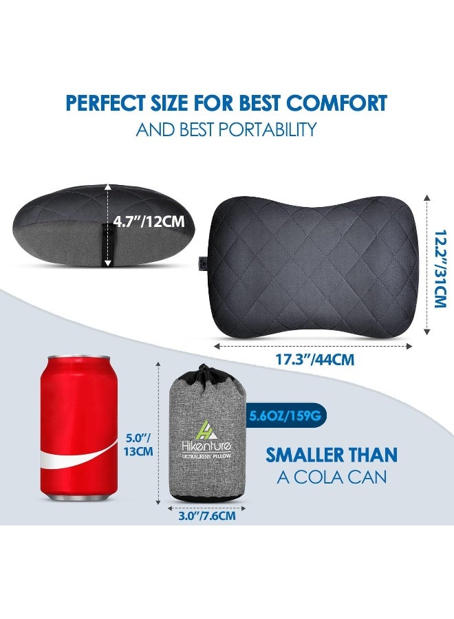 Hikenture Ultralight Inflatable Pillow with Removable Cover for Neck Lumber Support