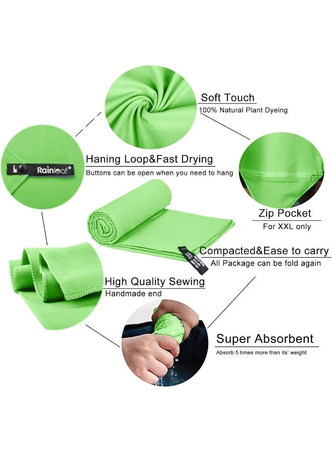 Rainleaf Microfiber Towel Perfect Travel & Gym & Camping Towel