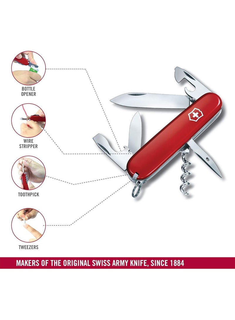 Spartan Medium Pocket Knives 1.3603 Red Swiss Made Pocket Knife With 12 Functions