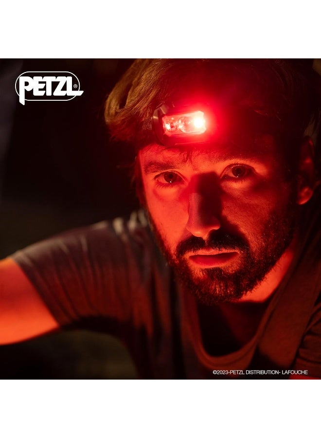 PETZL ARIA 2 RGB, Compact, Durable, Waterproof headlamp with White, red, Green and Blue Modes, 450 lumens, Black/Yellow