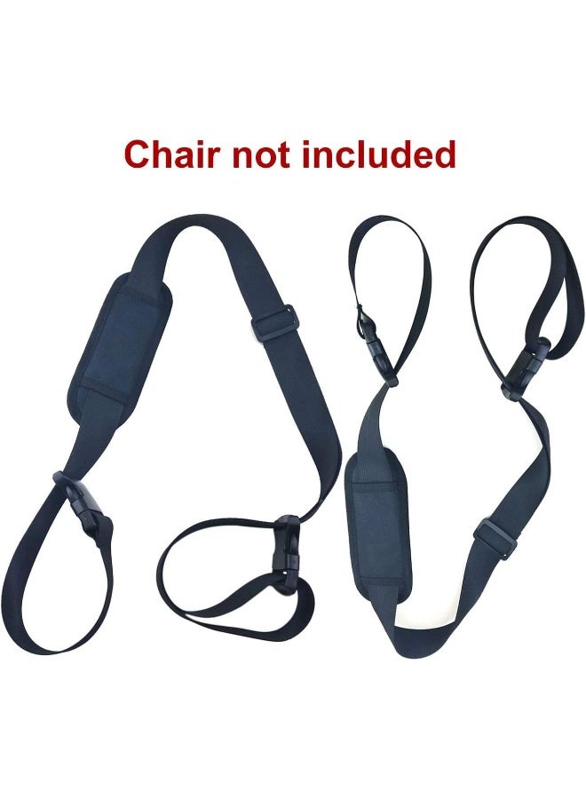 WINGKIND (2 Pack) Adjustable Beach Chair Carry Strap, Folding Chair Shoulder Strap for Beaches, Camping, Backpacking, Picnics and other items