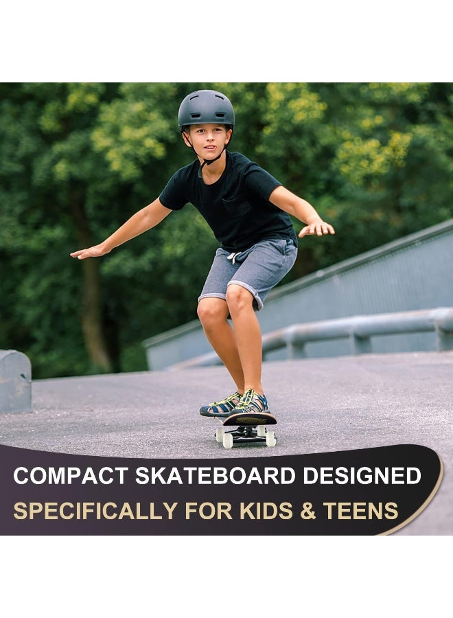 Sefulim Skateboards, 31 x 8 inch Complete Skateboard for Beginners, 8 Layer Canadian Maple Double Kick Deck Concave Cruiser Trick, Light Up Wheel Skateboard for Kids Teens & Adults (Motorcycle)