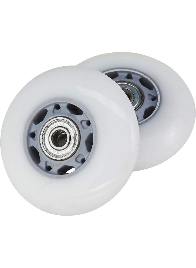 RipStik Casterboard Replacement Wheel Set 76 mm w/bearings (Silver-Gray/White)