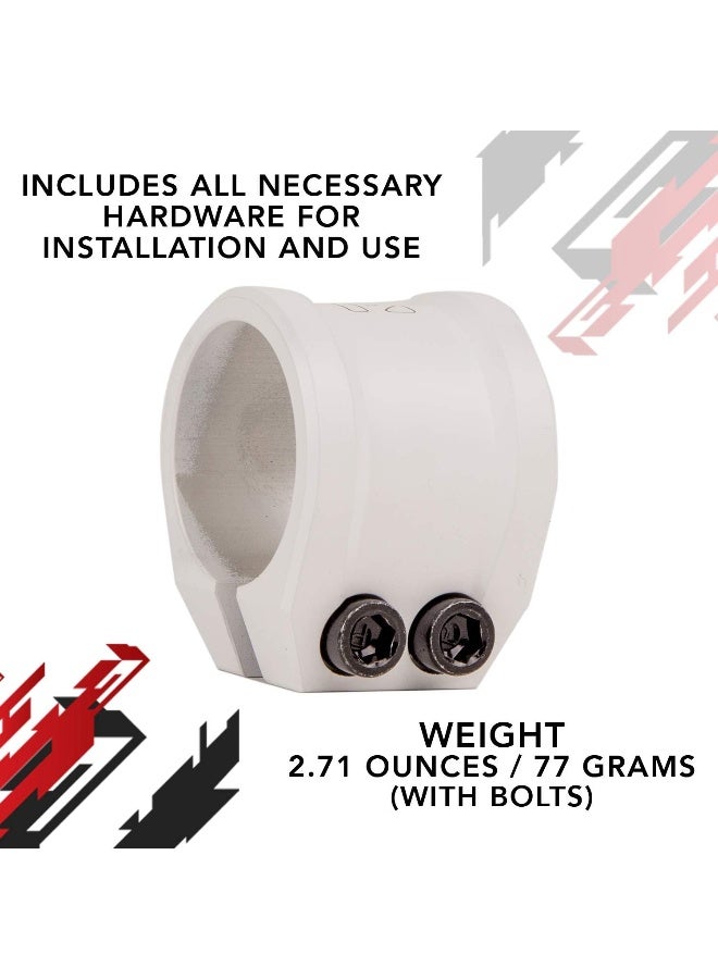 ROOT INDUSTRIES Lithium Double Clamp - Pro Trick Stunt Scooter Clamp - Compatible with Freestyle Bars Standard/Oversized - Variety of Colors - 2 Bolt 6mm Compression for Kick Push Scooter (White)