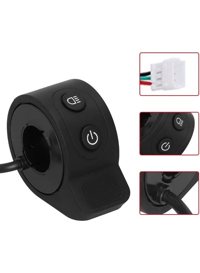 Dilwe Thumb Throttle Scooter Accelerator, Electric Scooter Integrated Switch Finger Button Throttle Brake for Scooter Replacement