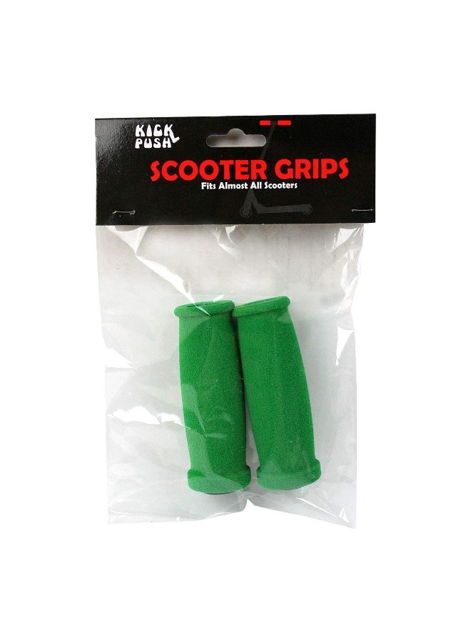 Kick Push New Replacement Handle Grips for Razor Scooter - Foam Grip for Handlebar (Green)