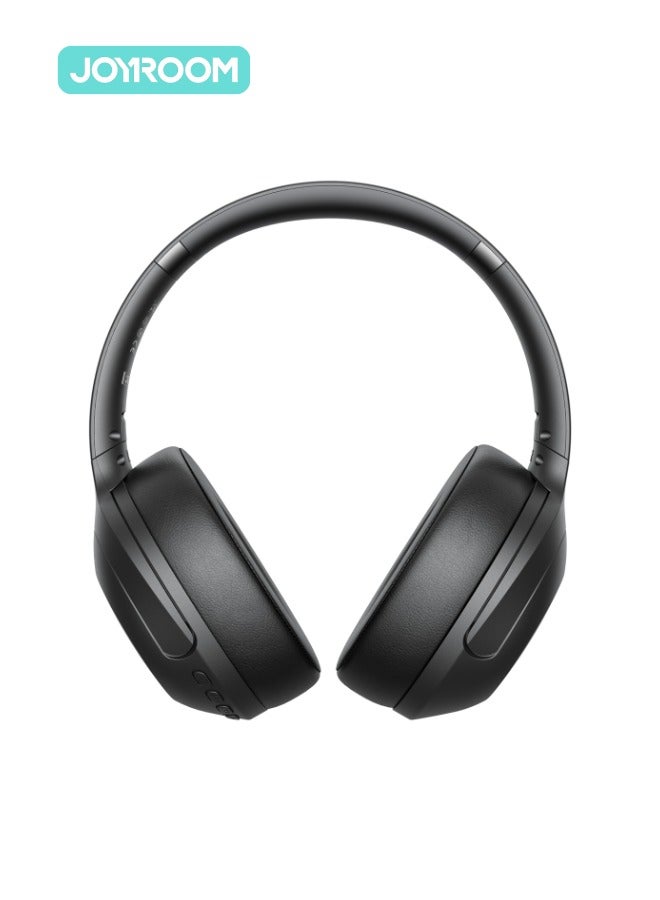 JR-JH2 Hybrid Active Noise Cancelling Headphones, Wireless Over-Ear Bluetooth, 40H Long ANC Playtime, Hi-Res Audio, Big Bass, Customize Via An App, Transparency Mode, Ideal For Travel Black