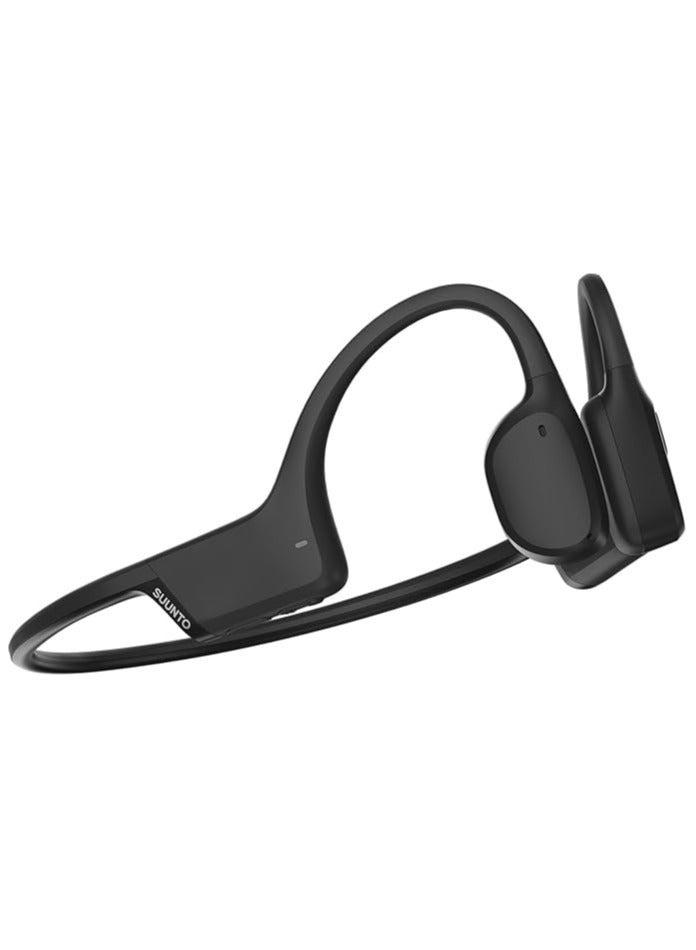 Open Ear Wireless Headphones | LightWeight & Enchanced Bass, Up to 10Hrs battery, IP55 Sweat & Water Resistant, Easy & Comfortable Wear,  Made for Outdoor Adventures, Sports Wear - Black