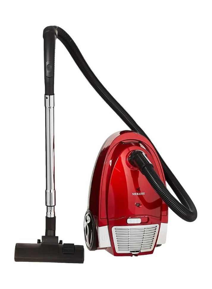 MEBASHIM Bagged Vacuum Cleaner with Rollers - Red, Automatic Cord Rewind and Stepless Speed Control(ME-VC2004 4.5L)(2000W)