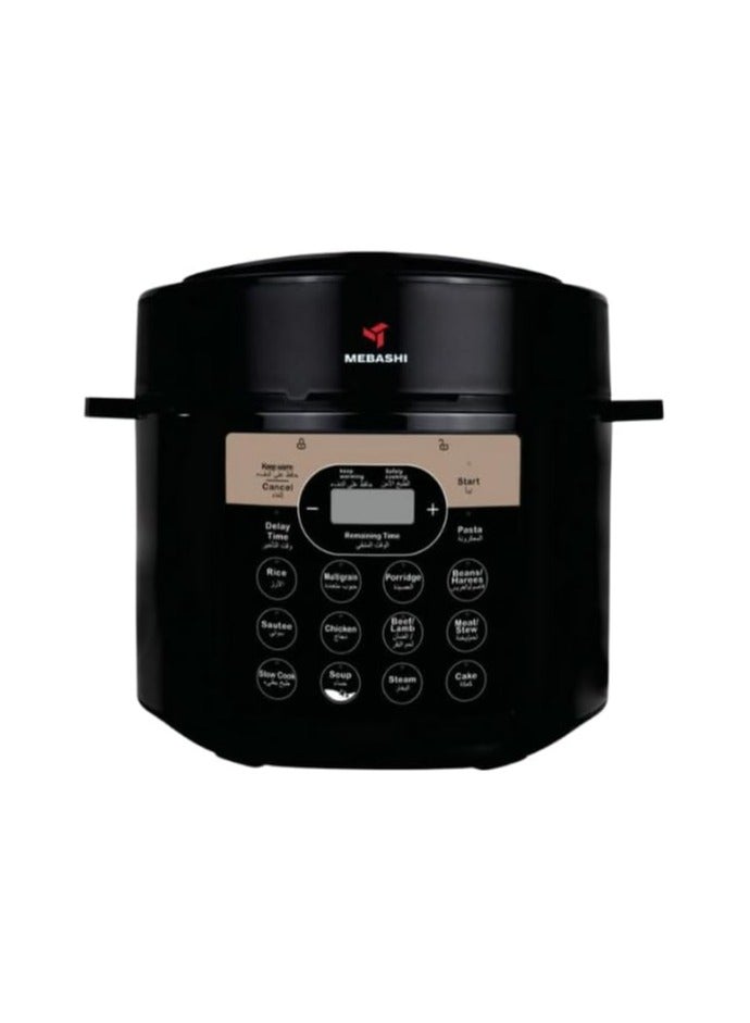 MEBASHI 7-in-1 Digital Electric Pressure Cooker, 6L - Black(ME-PC806)(1000W)