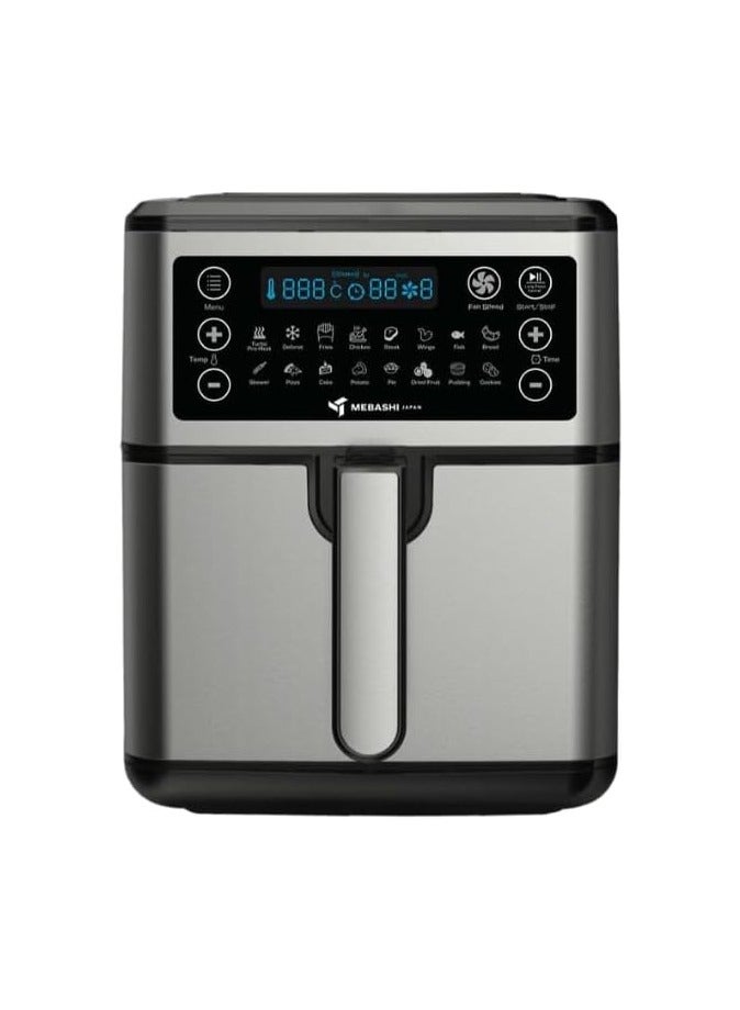 Mebashi 5.5L Air Fryer, Touch Screen, 3 Fan Speeds, Ceramic Coating, Black Steel (ME-AF981s)(1550-1850W)