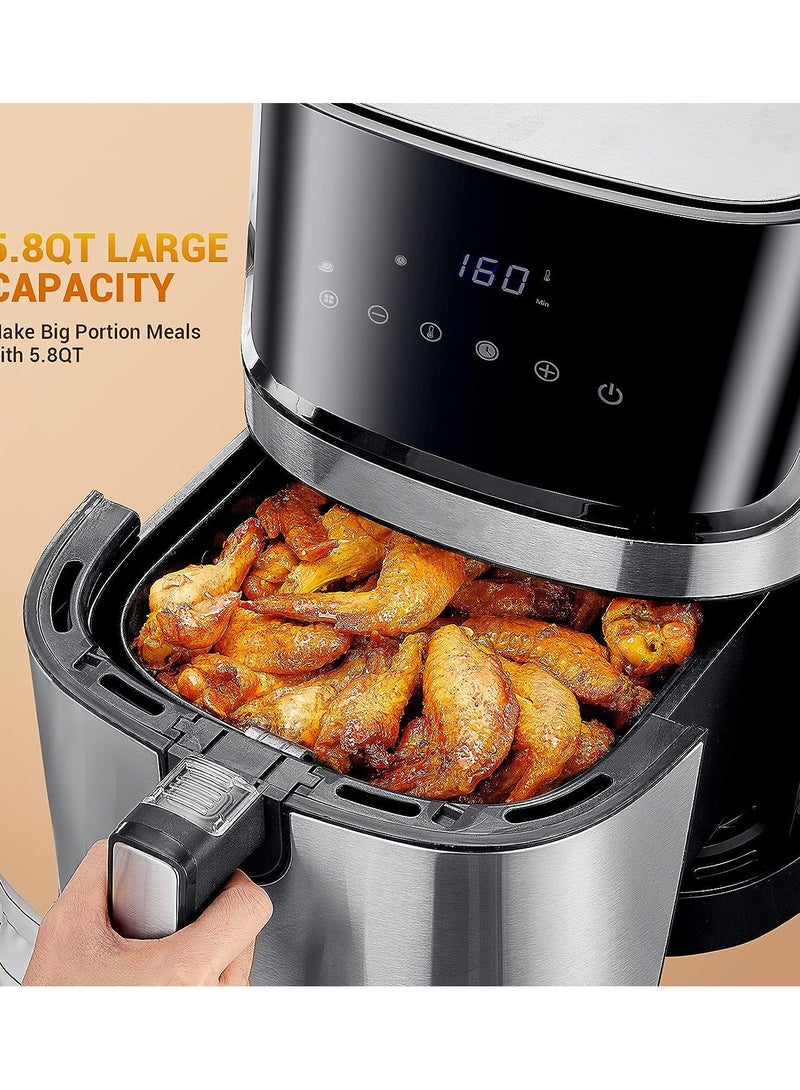 Large Air Fryers 8 in 1 Hot Airfryer Cooker Oilless with Digital Touch Screen