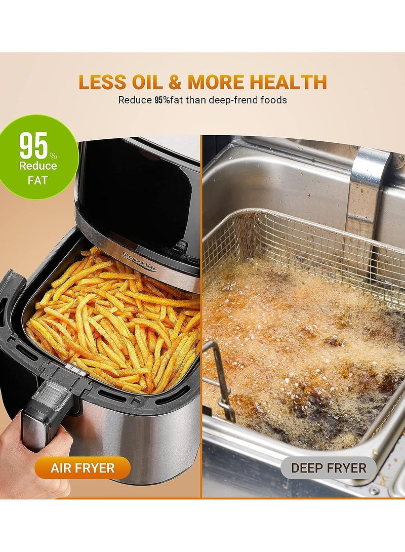 Large Air Fryers 8 in 1 Hot Airfryer Cooker Oilless with Digital Touch Screen