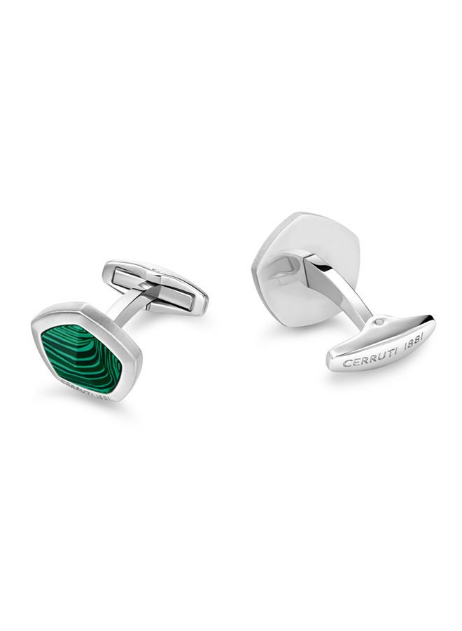 Cerruti 1881 Cufflinks for Men in Green and Silver