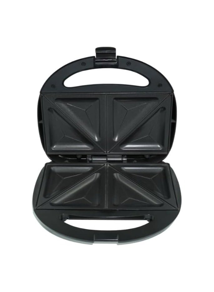 MEBASHI 3-in-1 Sandwich, Panini & Waffle Maker – 750W Deep Fill Non-Stick, Dishwasher Safe with Indicator Lights, Black (ME-SW1004B2)(750W)