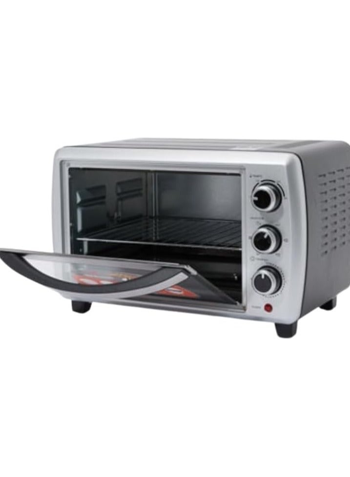 MEBASHI 24L Electric Oven Toaster, White Steel, Adjustable Temperature,(1500W) 60 Minute Timer (ME-EOV2401KR)