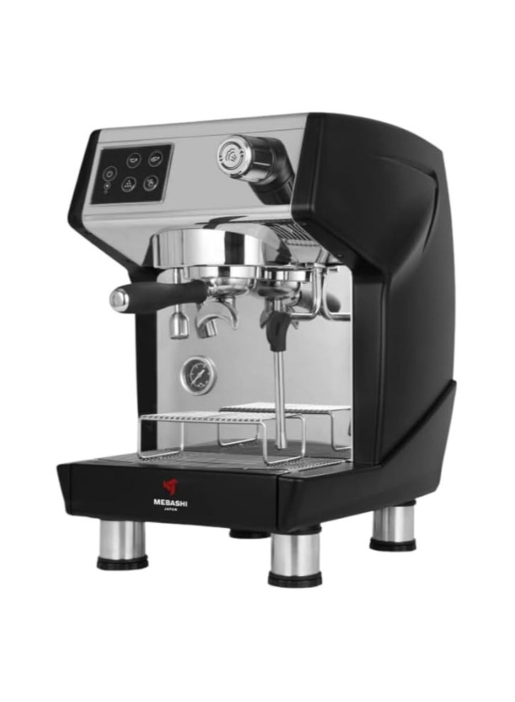 MEBASHI Commercial Coffee Machine, Dual Boiler, 1.7L Capacity, 15 Bar Pressure, (ME-CCM2054)(2650W) (Black)