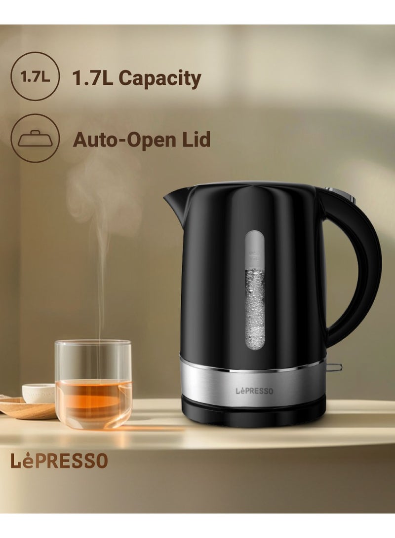 3 in 1 Breakfast Set with 1.7L Kettle and 2 slice Toaster and 1.5L Drip Coffee Machine and Coffee Maker- Black