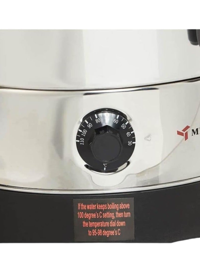 MEBASHI 35L Electric Water Boiler, Mirror Polished, Automatic Keep Warm,(2500W) Temperature Control 30-110°C (ME-WB350)