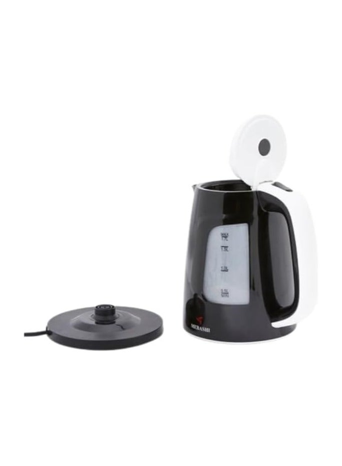 MEBASHI Cordless Steel Kettle | 1.7L Black Electric Kettle with Auto Lid-Opening,(1850-2200W) Dual Water Gauge & Heat Plate Indicator (ME-KT1109PB)