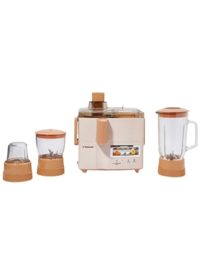 TOLOSONIC 3-in-1 Juicer, Blender, 1.25 L Capacity, 500W,(500W) Orange(TS-JB176PS3)