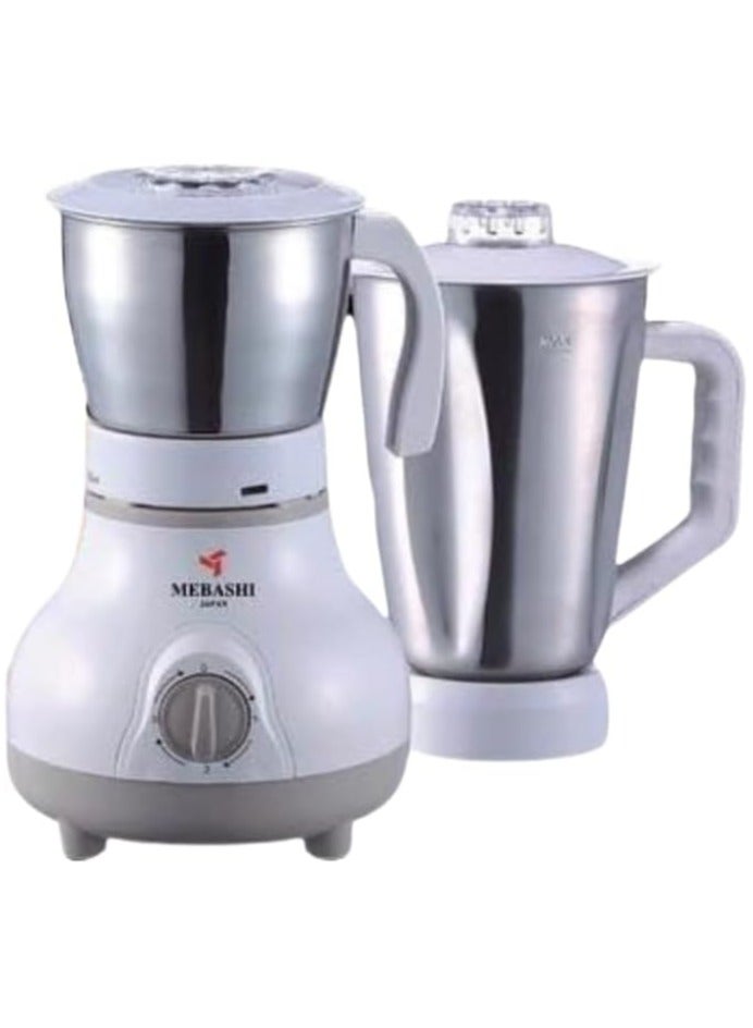 MEBASHI Coffee Grinder & Blender - 1.5L/750g Capacity, Stainless Steel, 600W Motor, 3 Speed Options (ME-CG2284)(600W)