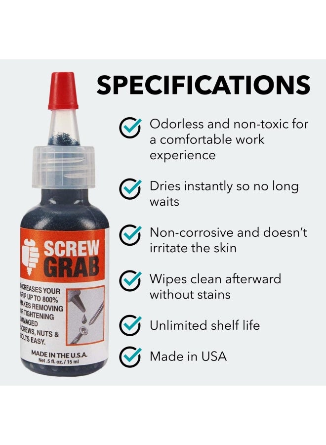 Solder It Screw Grab 05 Oz Quick Dry Liquid Paste Stripped Screw Remover Screw Extractor Set In A Bottle Anti Seize Compound Creates Up To 800 Positive Grip Home Improvement Essential