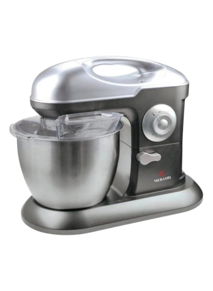 MEBASHI Stand Bowl Mixer, 7L Capacity, 10 Speeds, Stainless Steel Bowl, Black (ME-SBM1107) (Grey)