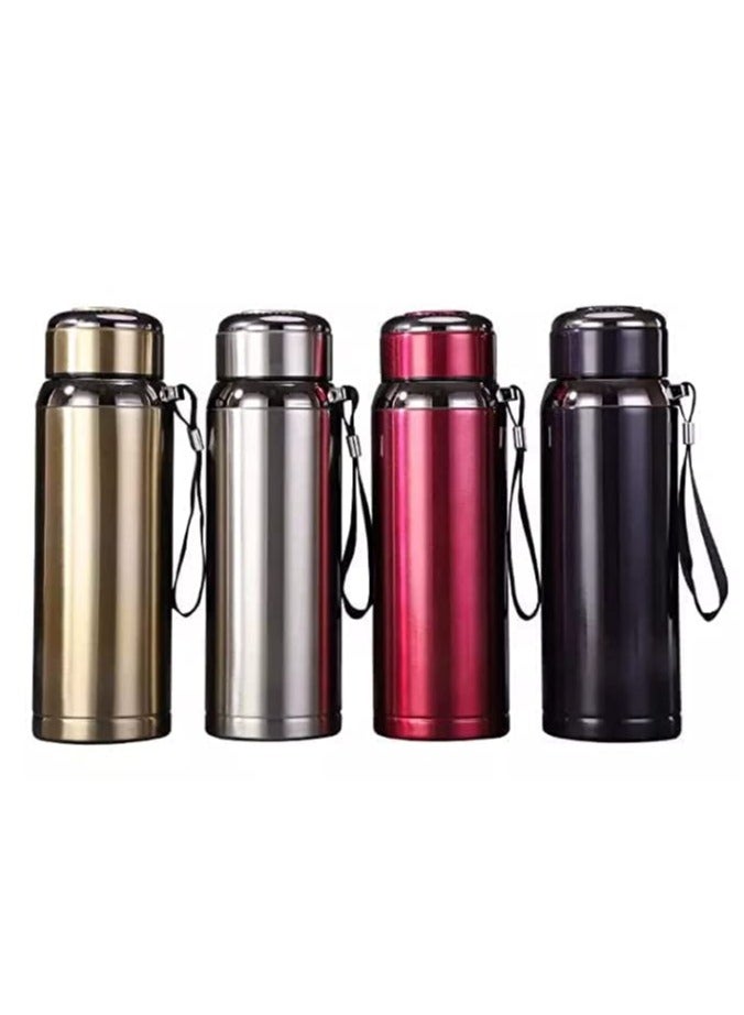 Smart Stainless Steel Water Bottle with LED Temperature Display, Leakproof, 500ml/17oz, Hot/Cold 12Hrs, for Home & Outdoor, Golden