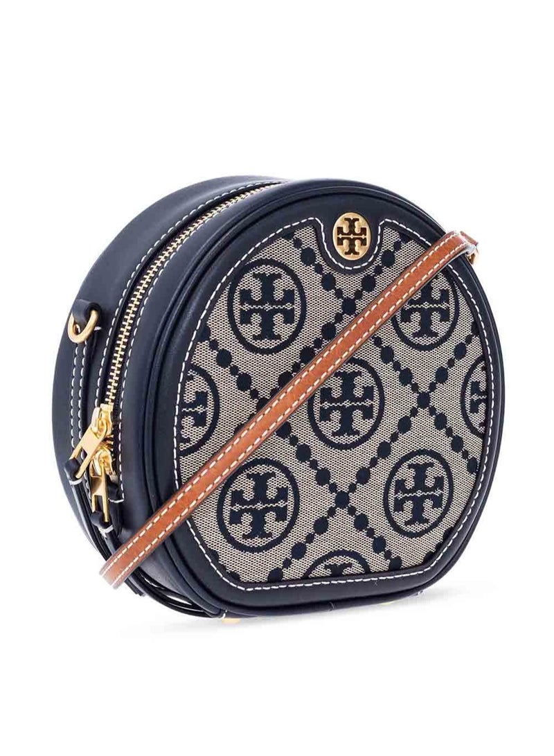 Tory Burch Navy Blue ‘Moon’ Round Shoulder Bag